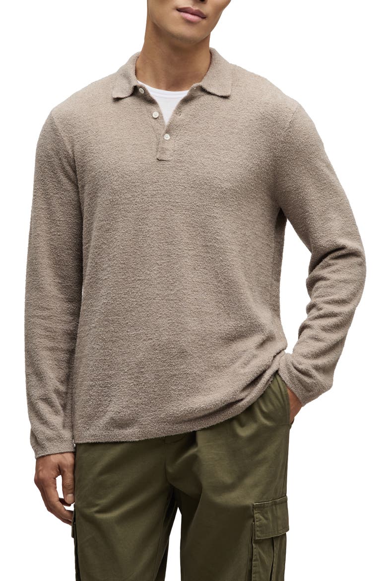 CozyChic® Lite Long Sleeve Polo Shirt, Main, color, NICKEL