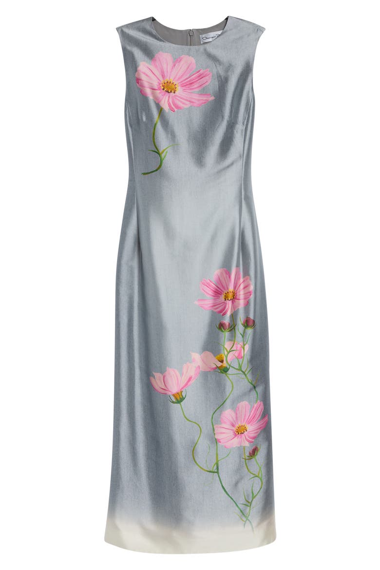 Cosmos Mikako Midi Dress, Main, color, PINK/ GREY