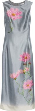 Oscar de la Renta Cosmos Mikako Midi Dress