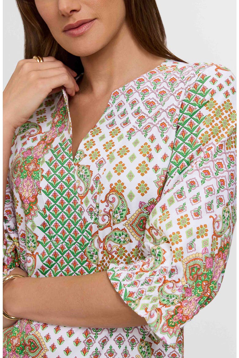 Alicia Patchwork Shift Dress, Alternate, color, GREEN MULTI