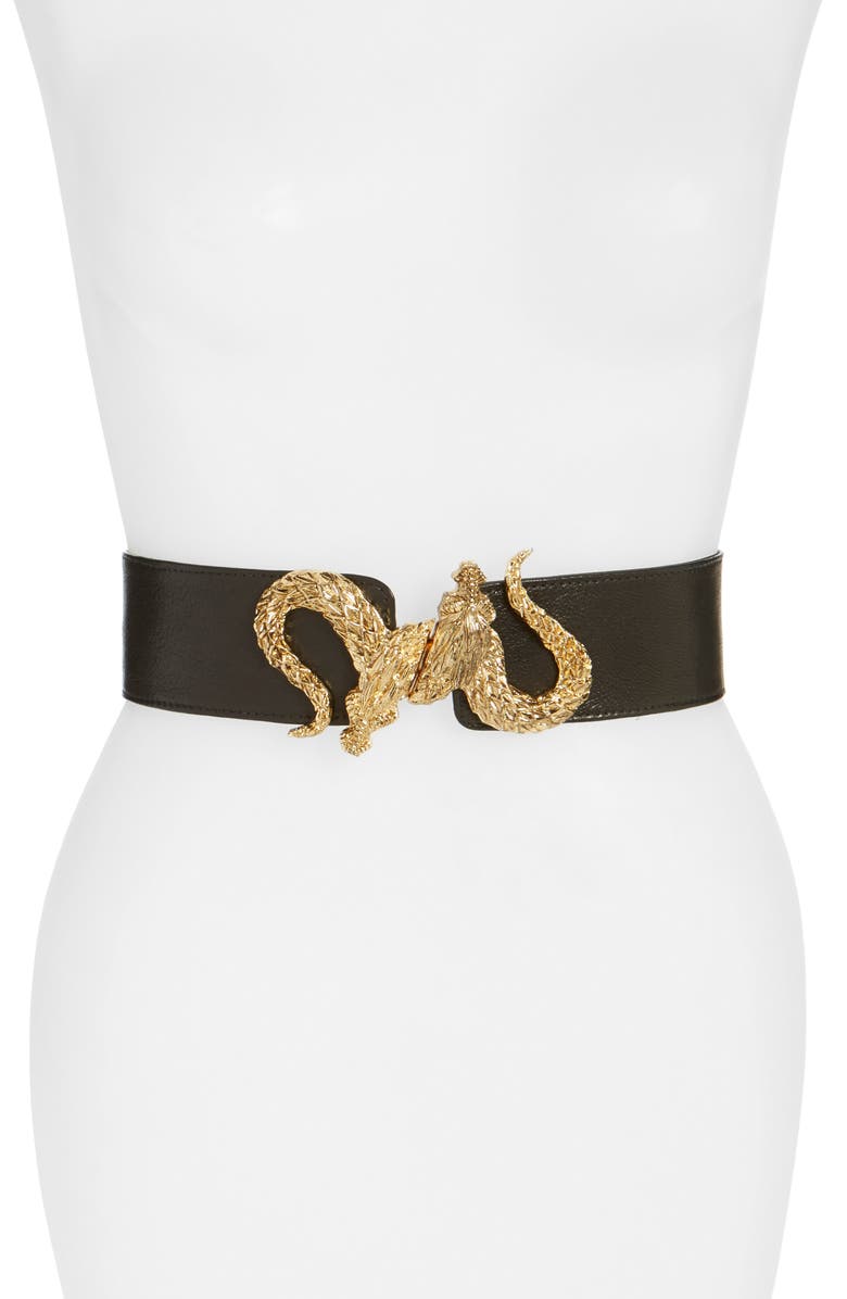 Raina 'Penelope - Dragon' Stretch Belt, Main, color, 