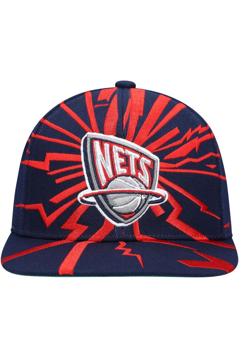 Men's Mitchell & Ness Navy New Jersey Nets Hardwood Classics Earthquake Snapback Hat, Alternate, color, Navy