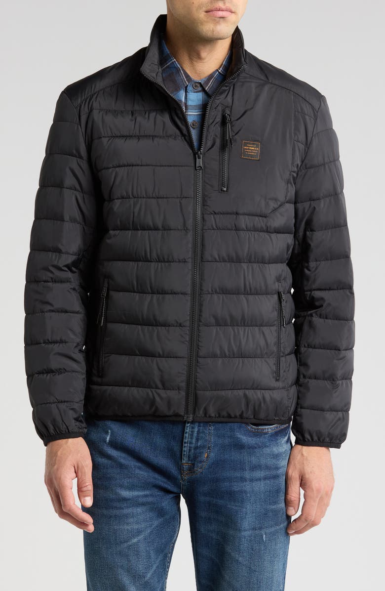 Lucky Brand Clarkson Water-Resistant Packable Puffer Jacket, Main, color, Black