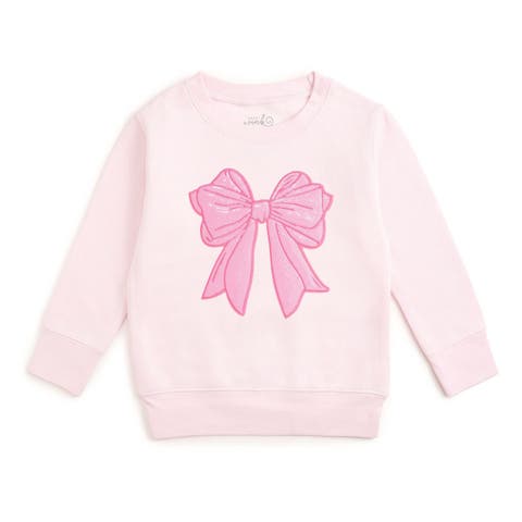 Pink Bow Sequin Patch Sweatshirt (toddler, Little Kid & Big Kid)