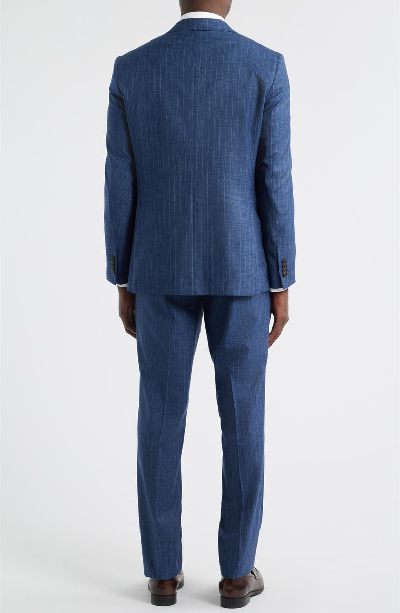 Jack Victor Mason Stripe Wool Siut, Alternate, color, Mid Blue