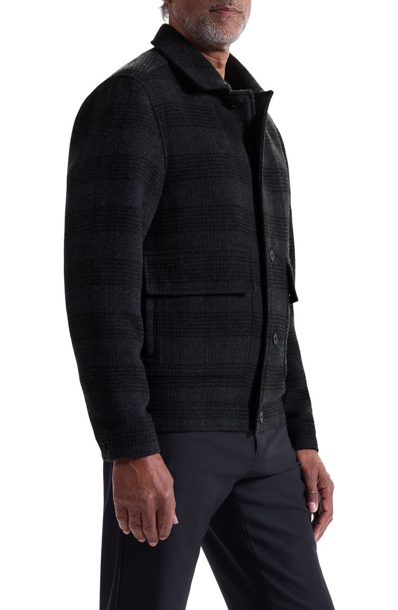 Bugatchi Glen Plaid Jacket, Alternate, color, Anthracite