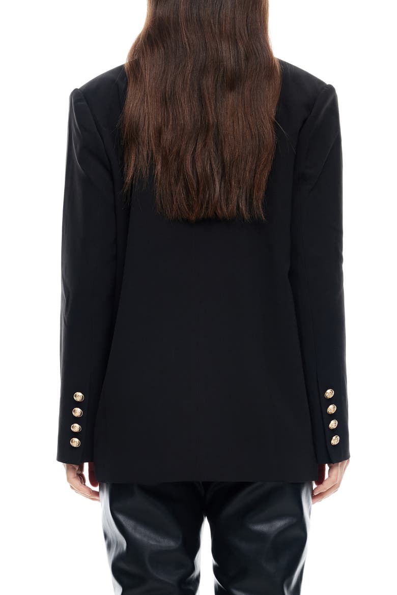 Palermo Double Breasted Blazer, Alternate, color, BLACK