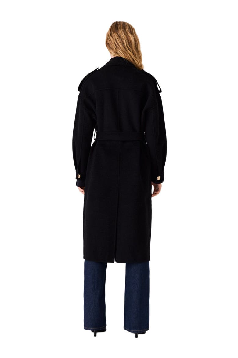 Long double-faced coat, Alternate, color, Black
