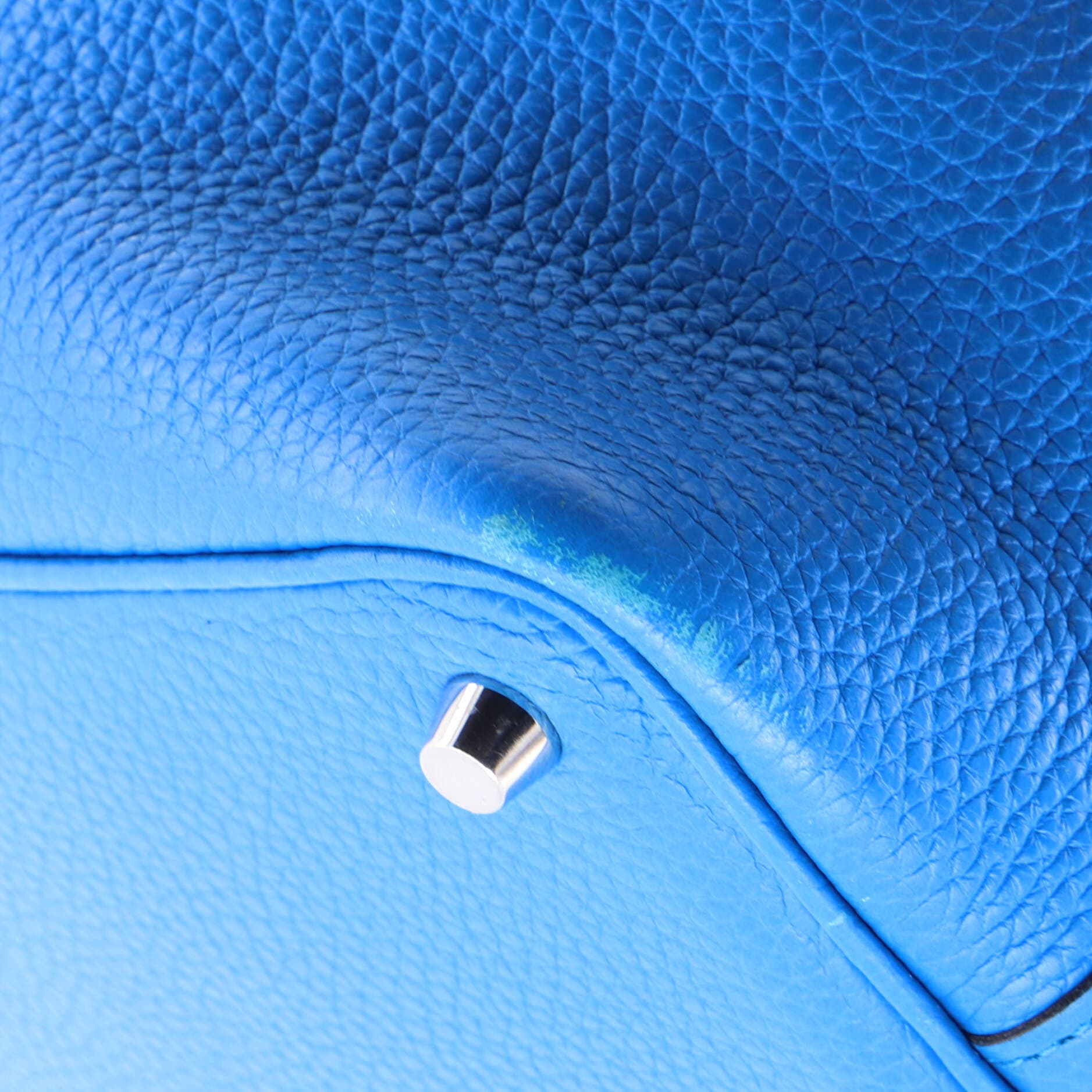 Pre-Owned Hermes Picotin Lock Bag Clemence PM, Alternate, color, Bleu Zanzibar