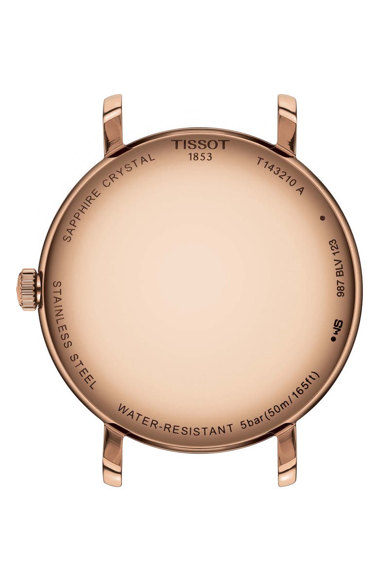 Tissot Everytime Leather Strap Watch, 34mm, Alternate, color, Beige