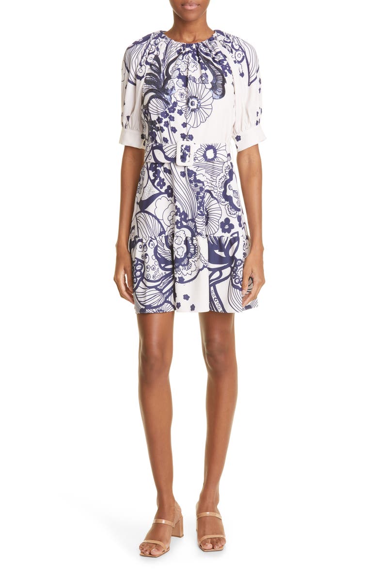 Ted Baker London Soira Floral Belted Dress, Main, color, 