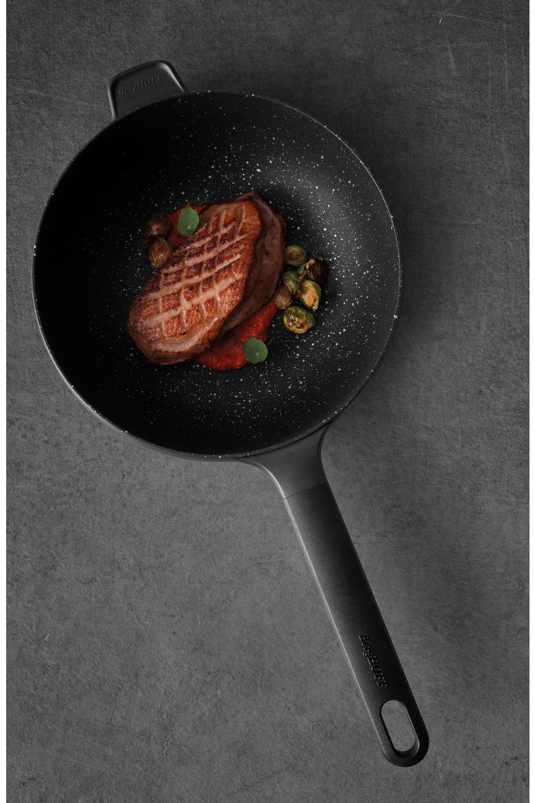 INTERNATIONAL Gem Non-Iron Cast Aluminum 10" Stir Fry Pan, Alternate, color, BLACK