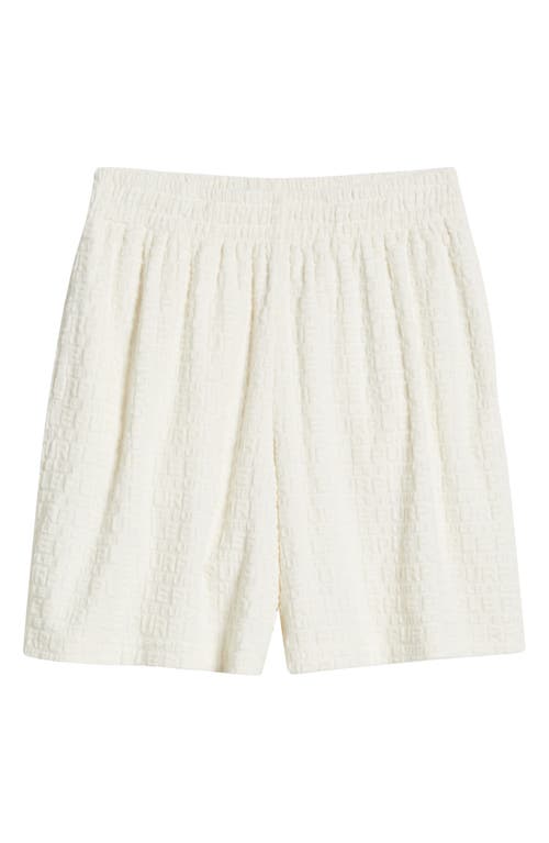Purple Brand Cotton Terry Blend Pull-on Shorts In White