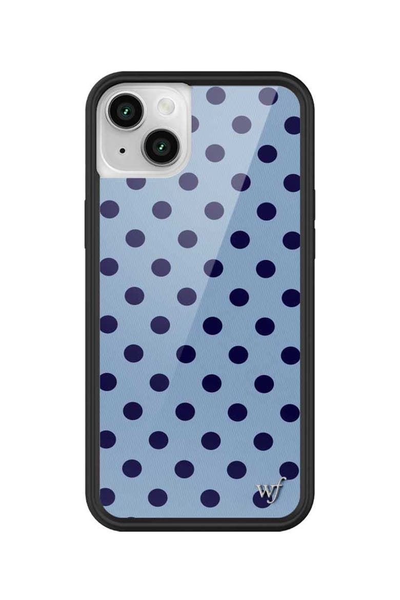 Polka Dot | Blue and Navy Blue iPhone Case, Alternate, color, Blue