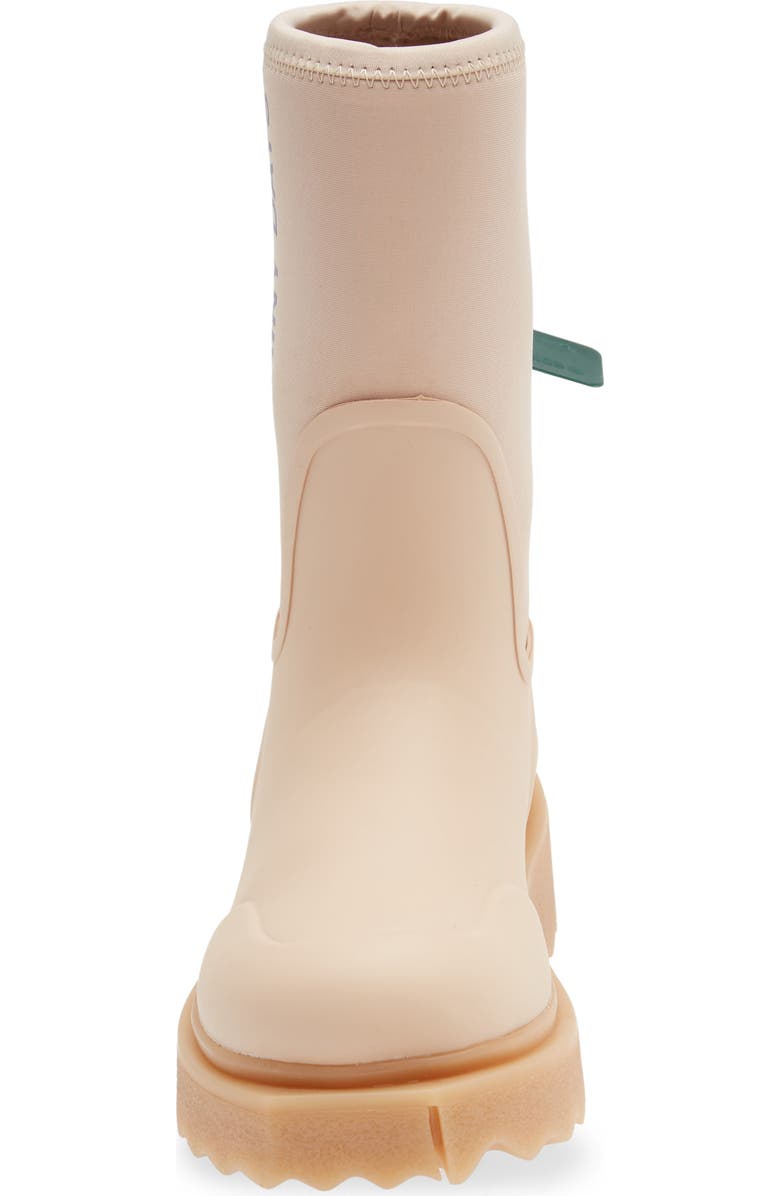 Off-White Sponge Rubber Rain Boot, Alternate, color,