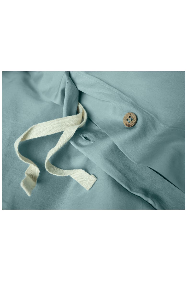 Cloud Soft Organic Cotton Sateen Duvet Cover, Alternate, color, PACIFIC BLUE