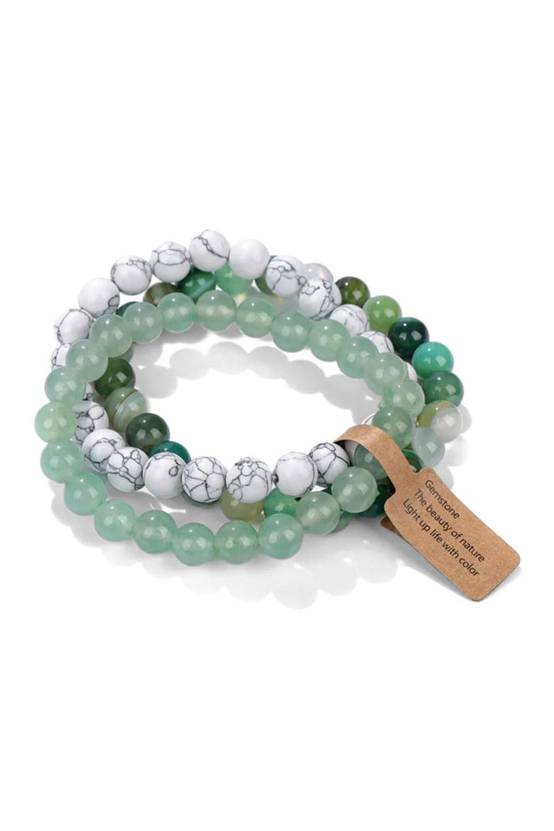 Isle of Palms Stone Bracelets, Main, color, Green