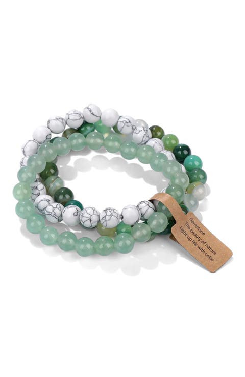 Isle of Palms Stone Bracelets (set of 3)