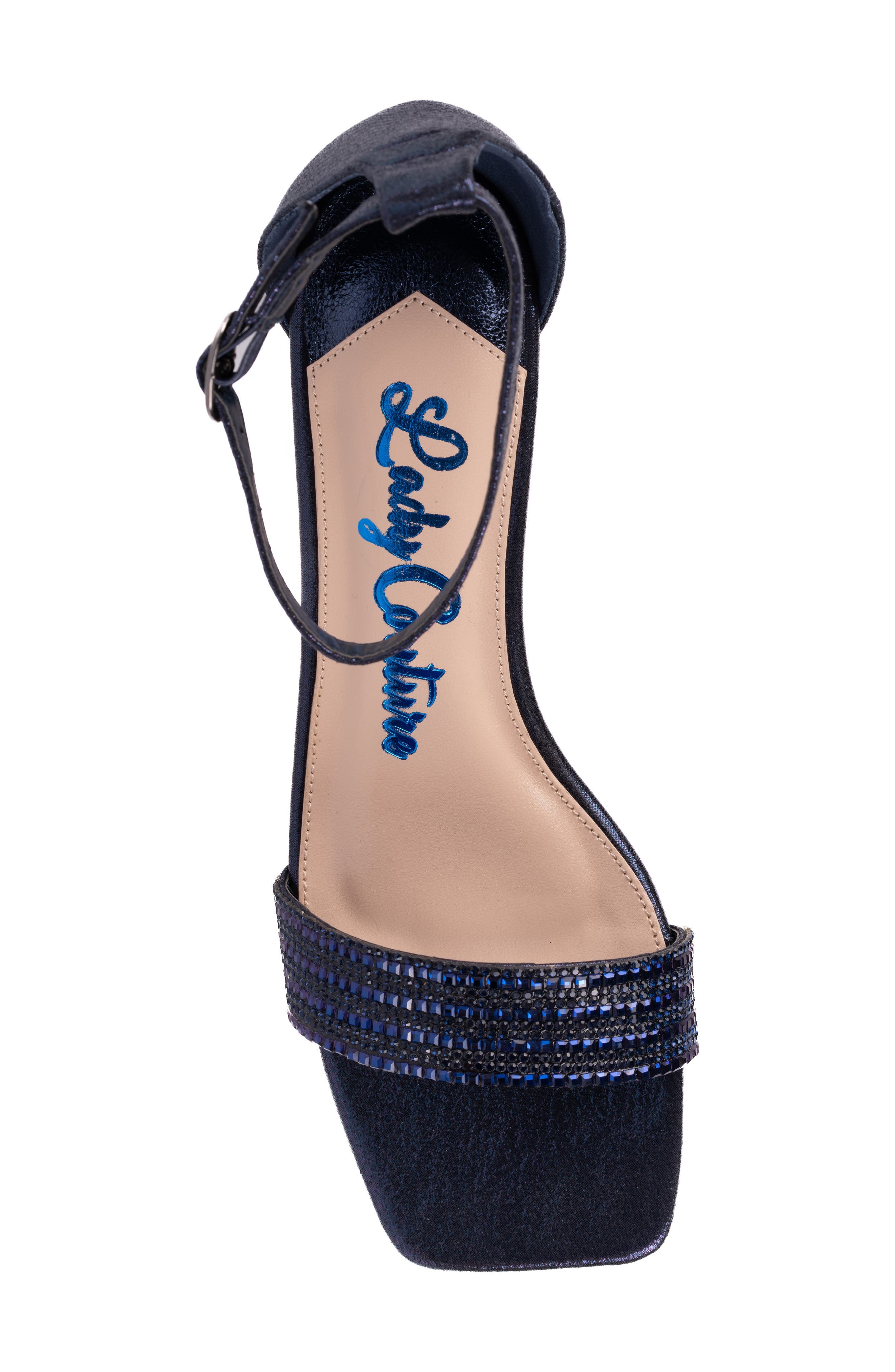 Doris Ankle Strap Sandal, Alternate, color, NAVY