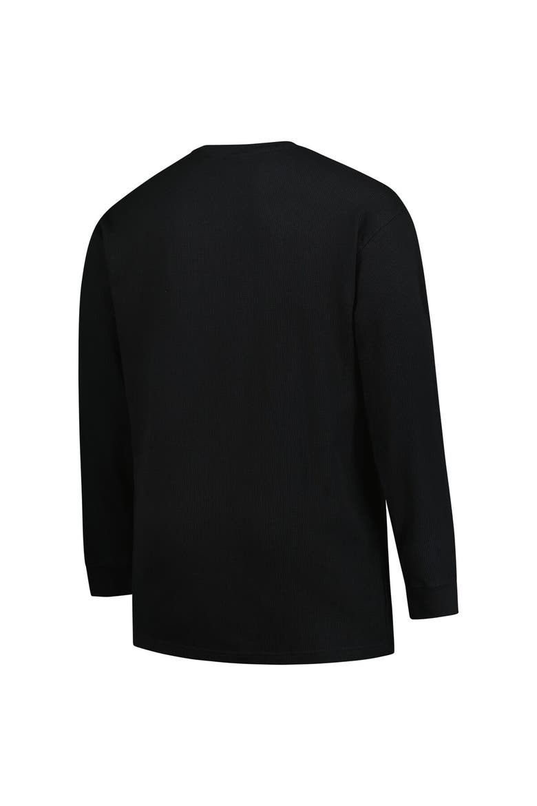 Men's Fanatics Black Miami Dolphins Big & Tall Throwback Thermal Long Sleeve T-Shirt, Alternate, color, Black