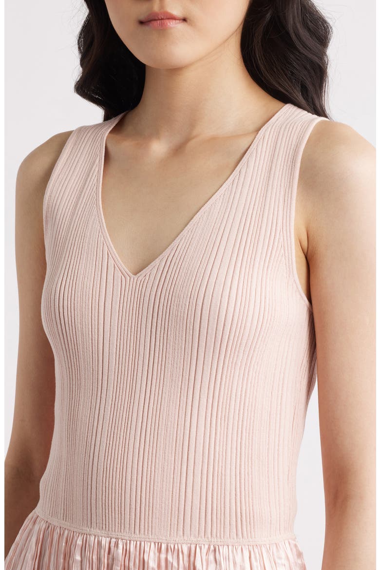 Fernani Mixed Media Dress, Alternate, color, CRYSTAL PINK