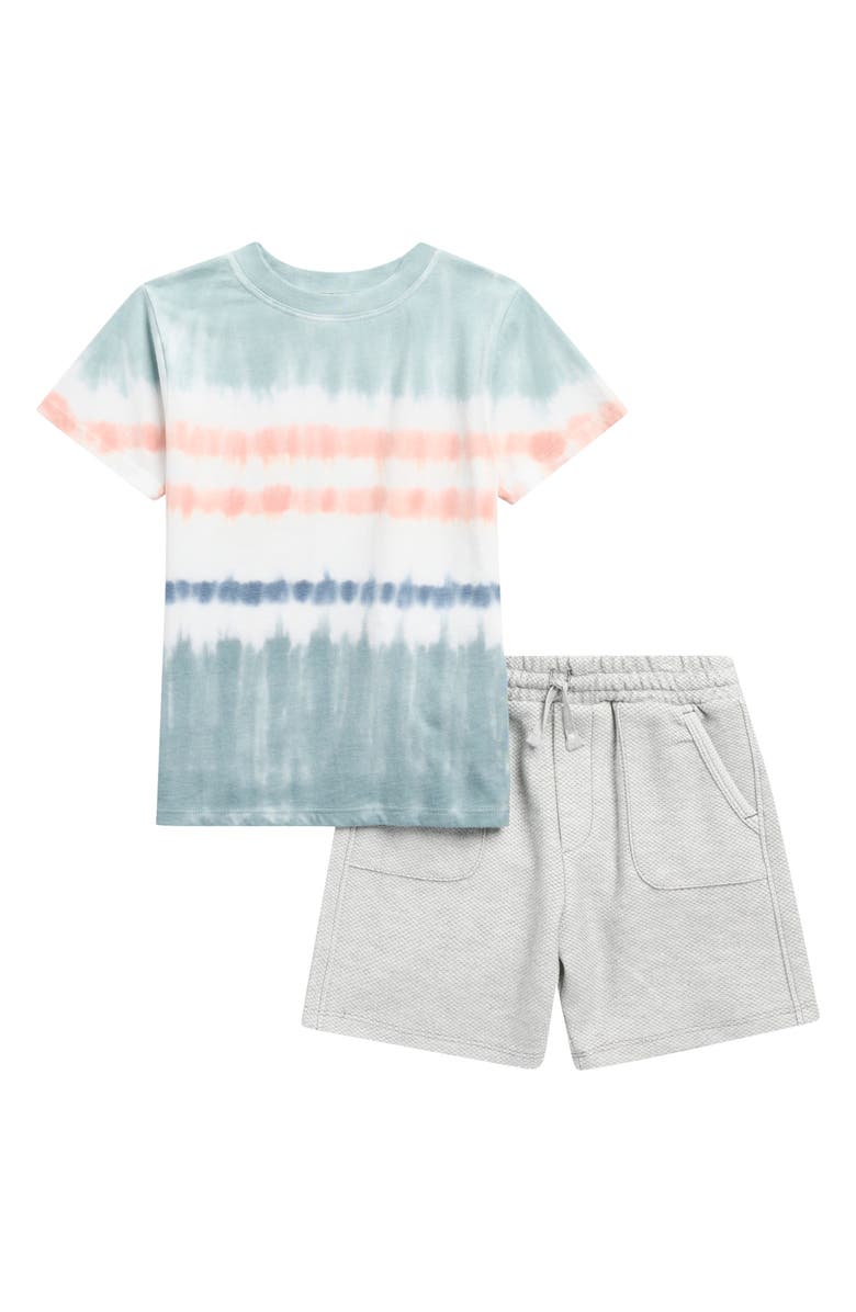 Splendid Kids' Sunray T-Shirt & Shorts Set, Main, color, Tie Dye Multi