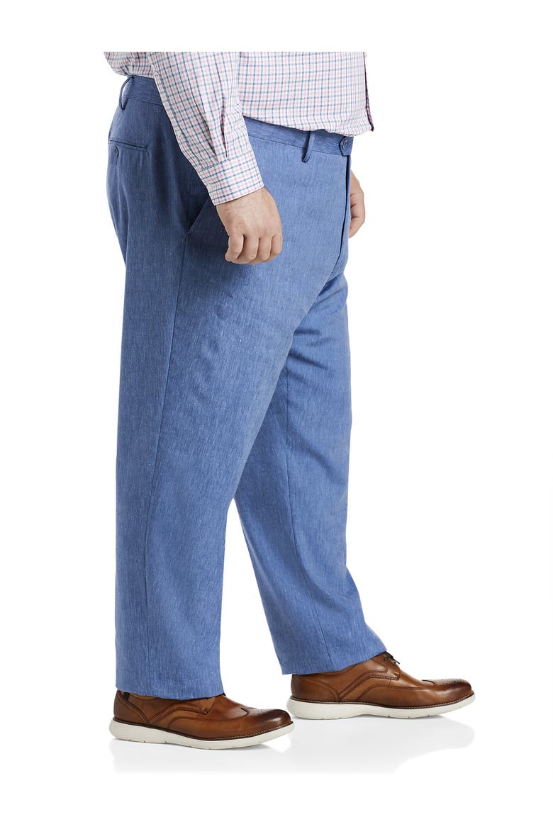 Linen-Blend Suit Pants, Alternate, color, BLUE