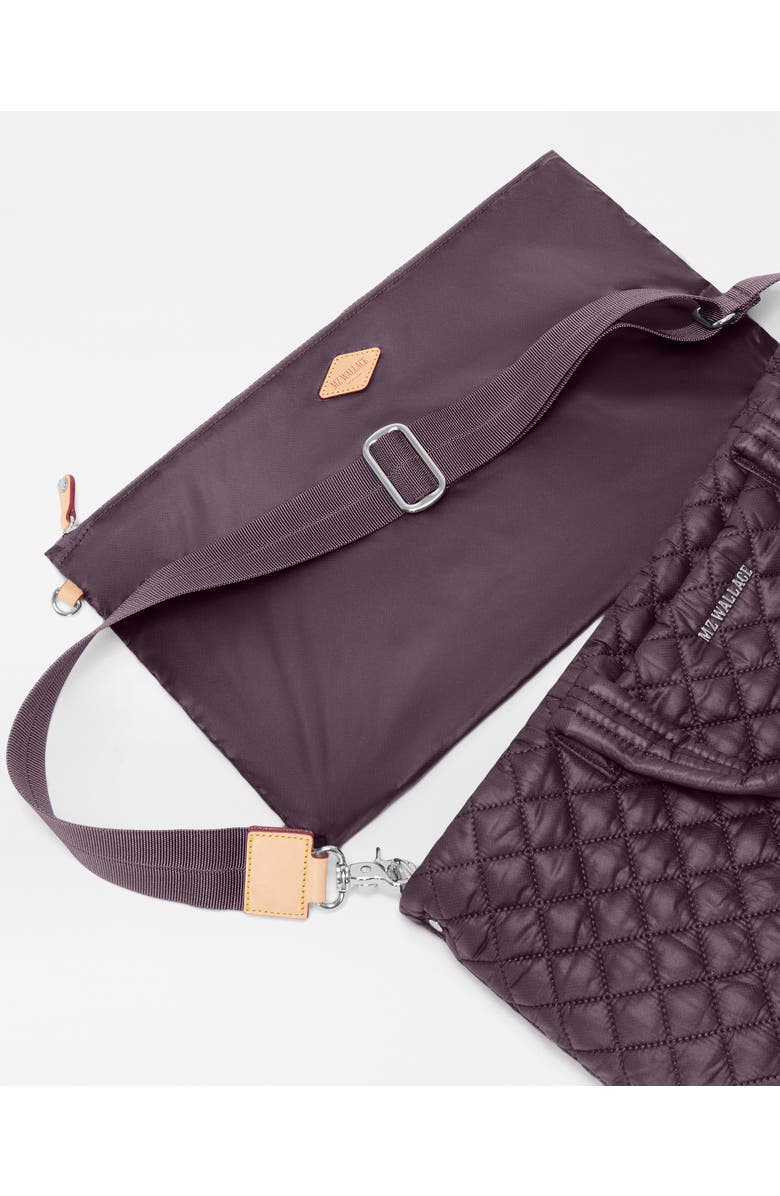 MZ Wallace Small Metro Deluxe Quilted Nylon Tote, Alternate, color, Raisin