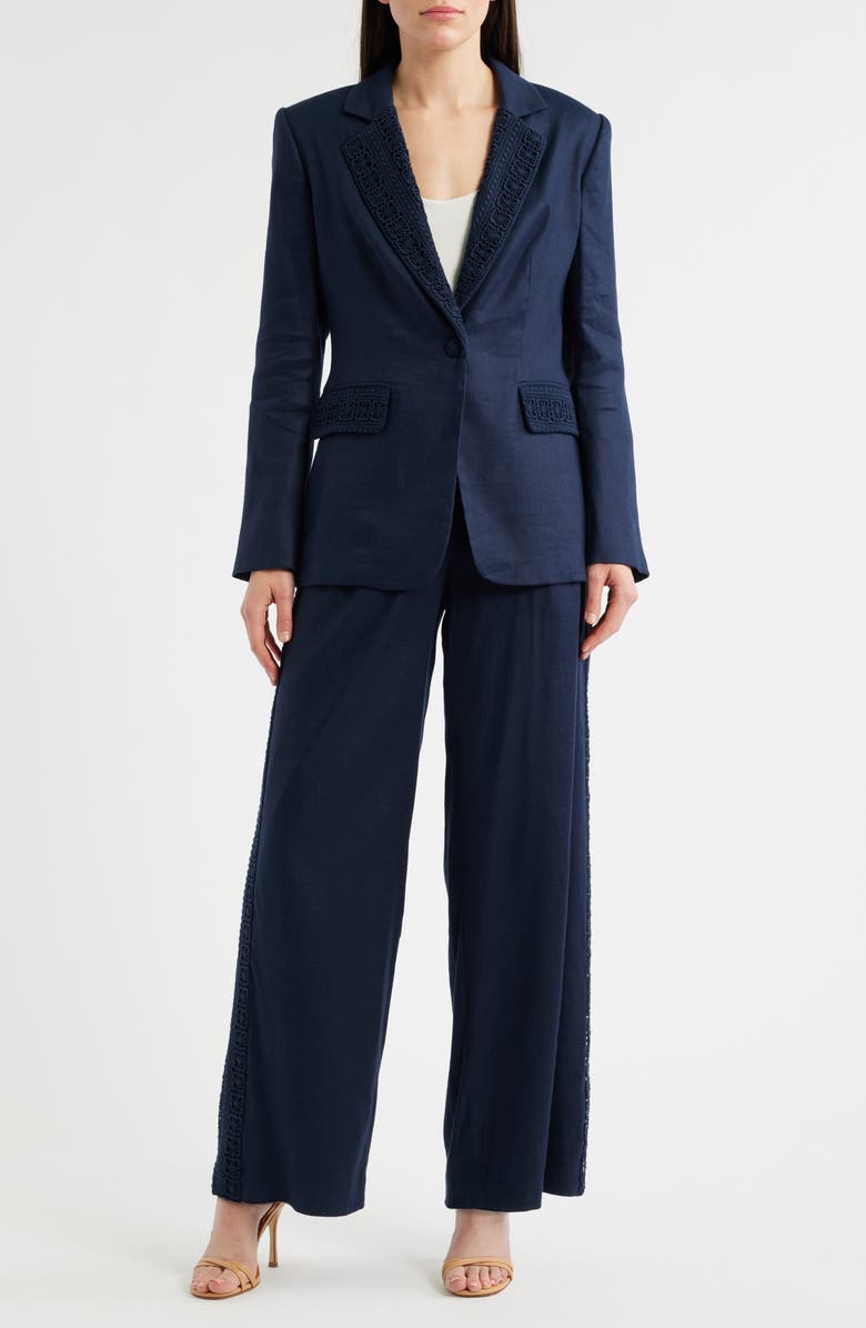 Elie Tahari The Aster Linen Blend Blazer, Alternate, color,