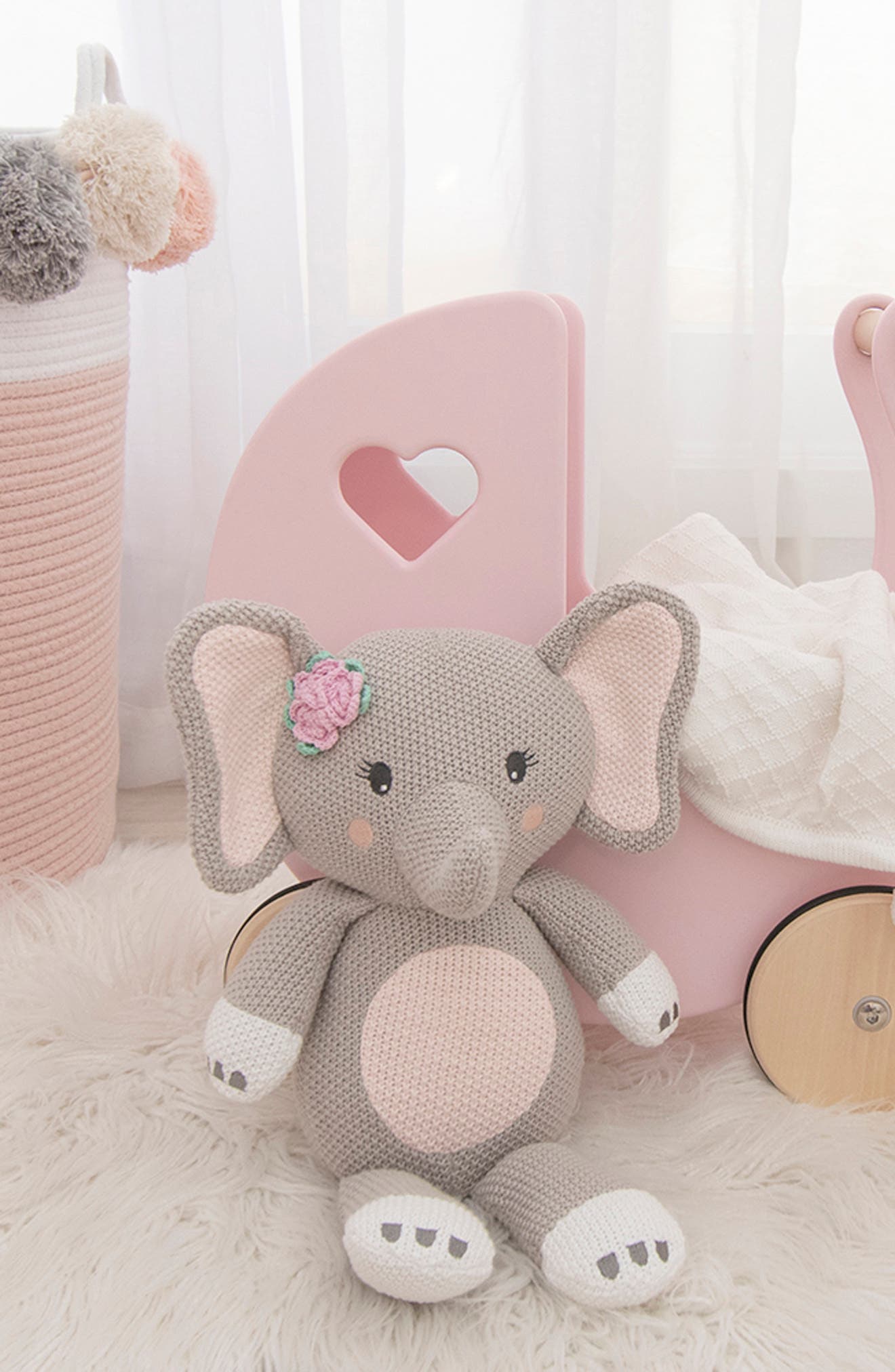 Living Textiles Whimsical Knit Toy Elephant - Set of 2 | Nordstromrack