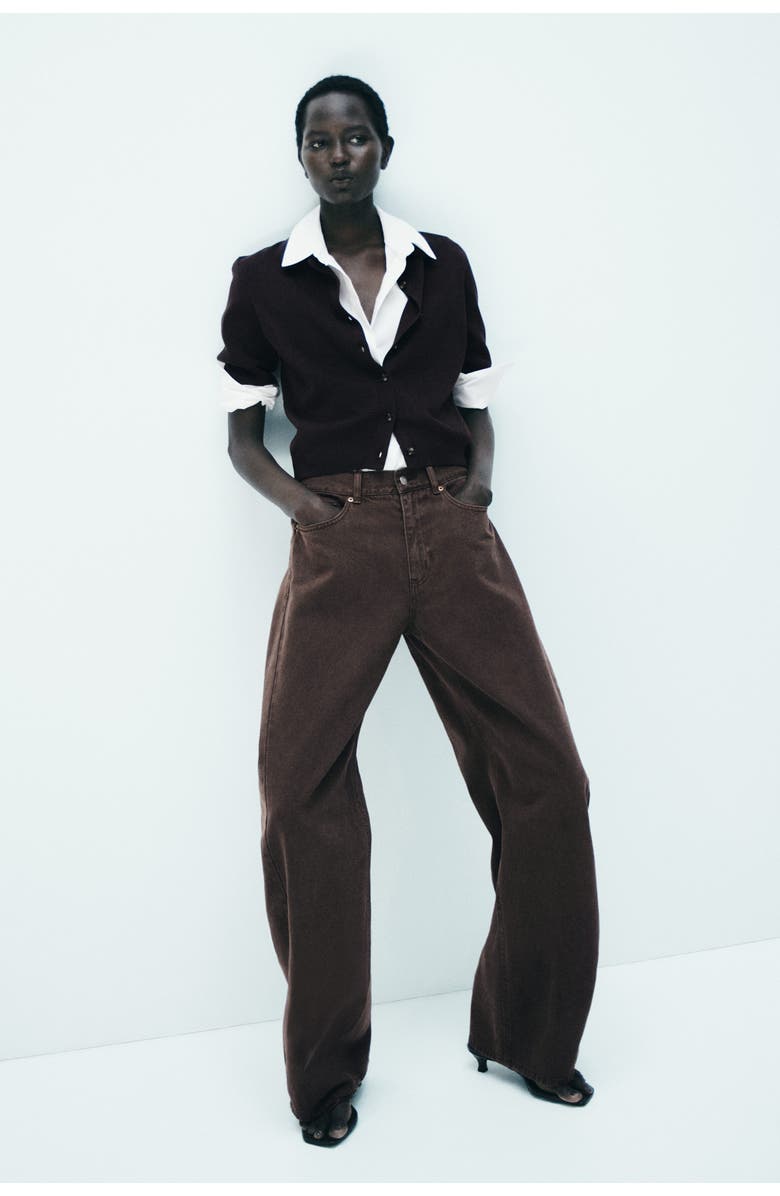 H&M Barrel Regular Waist Jeans, Alternate, color, 