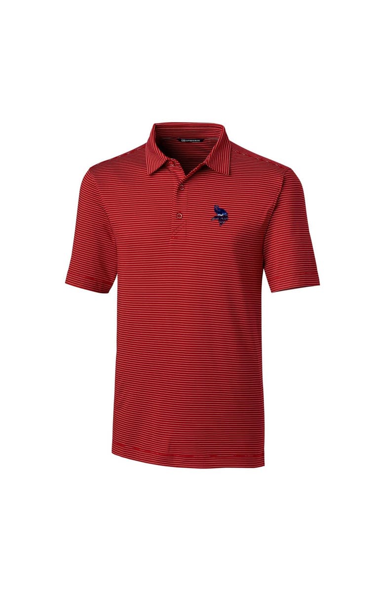 Cutter & Buck Men's Cutter & Buck Cardinal Minnesota Vikings Big & Tall Forge Pencil Stripe Stretch Polo, Alternate, color, 