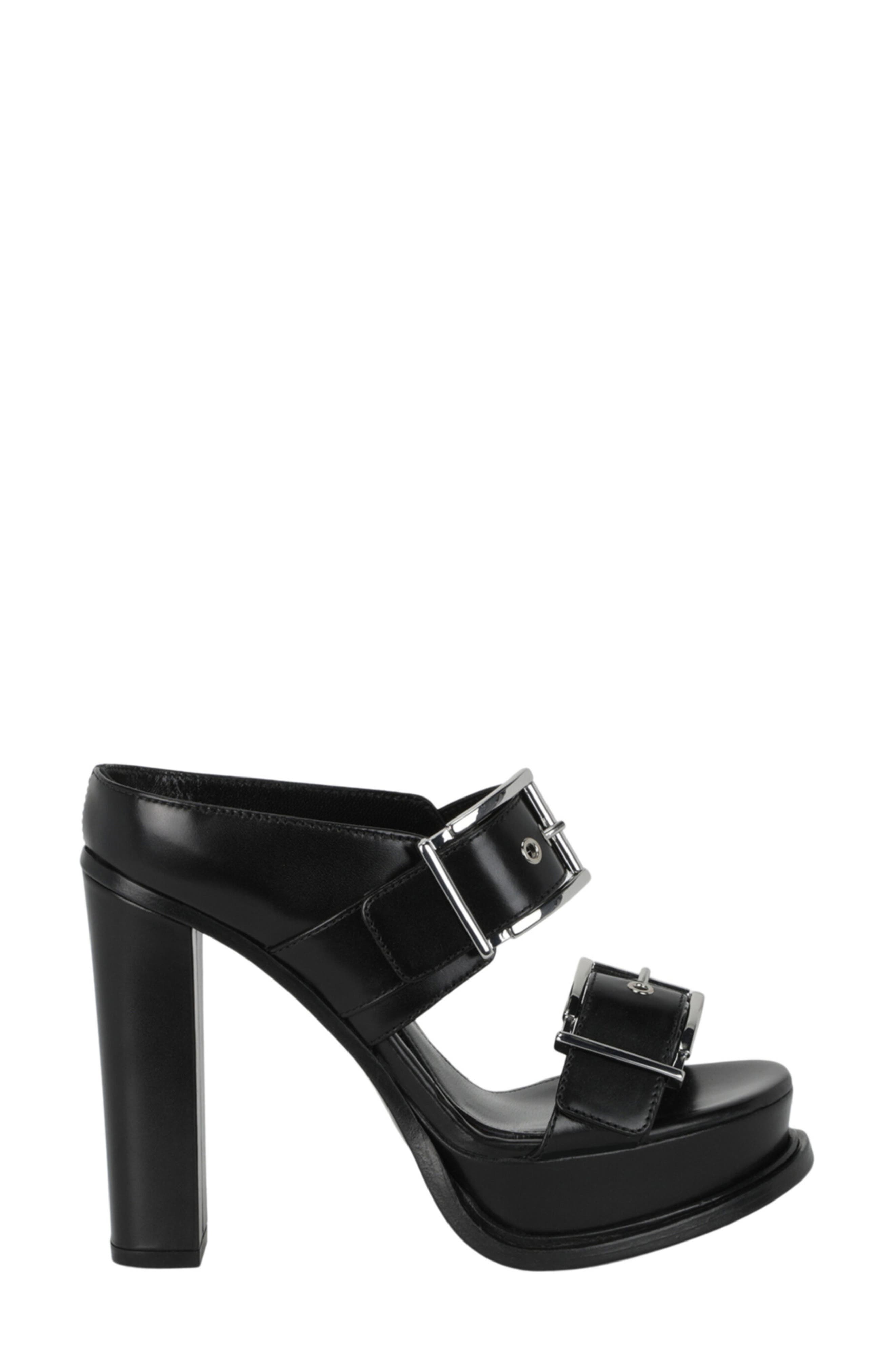 McQueen Boxcar Slide Sandal, Alternate, color, Black Silver