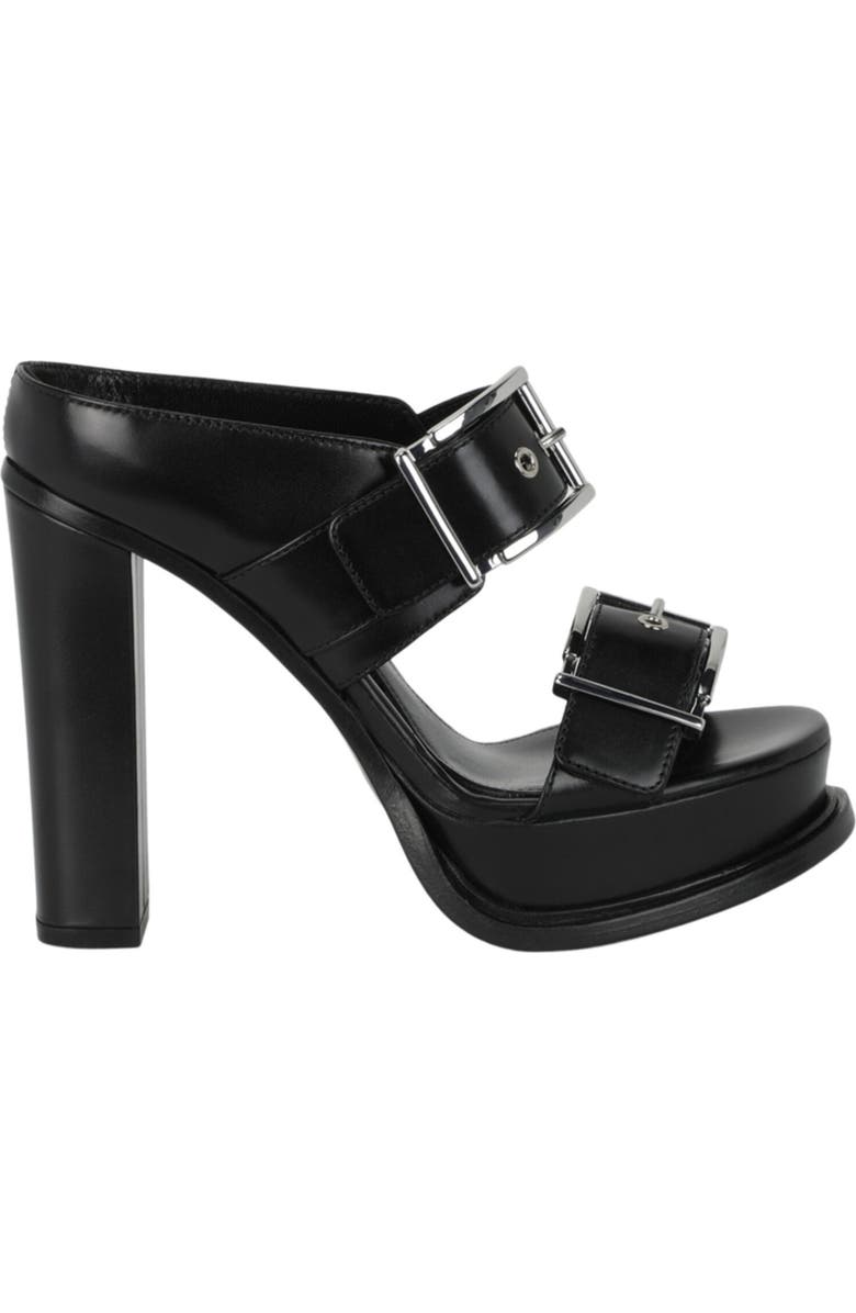 McQueen Boxcar Slide Sandal, Alternate, color, Black Silver