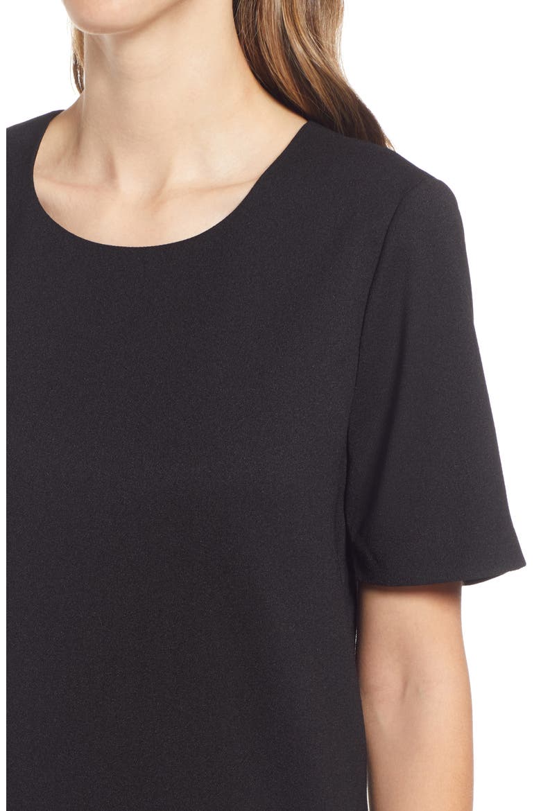 High/Low Knit Dress, Alternate, color, BLACK