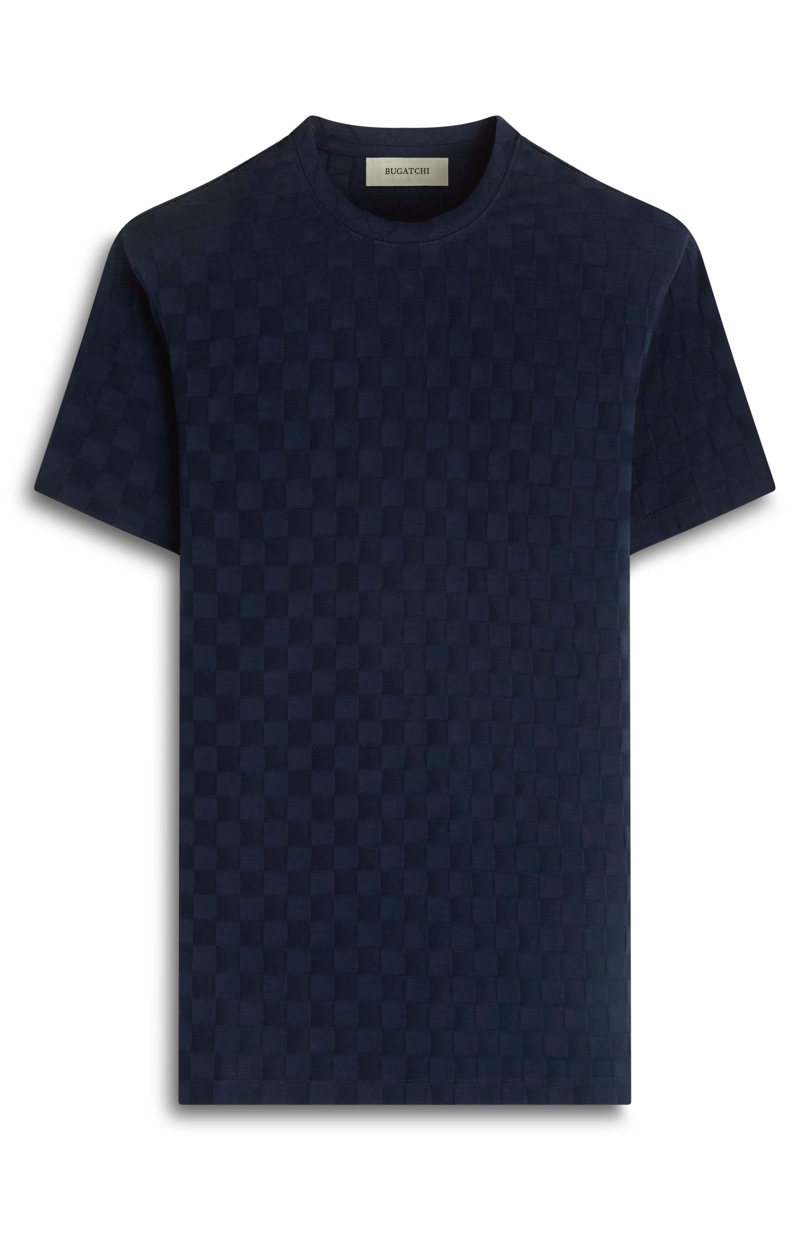 Bugatchi Crewneck Jacquard Checkerboard T-Shirt (Men) | Nordstrom