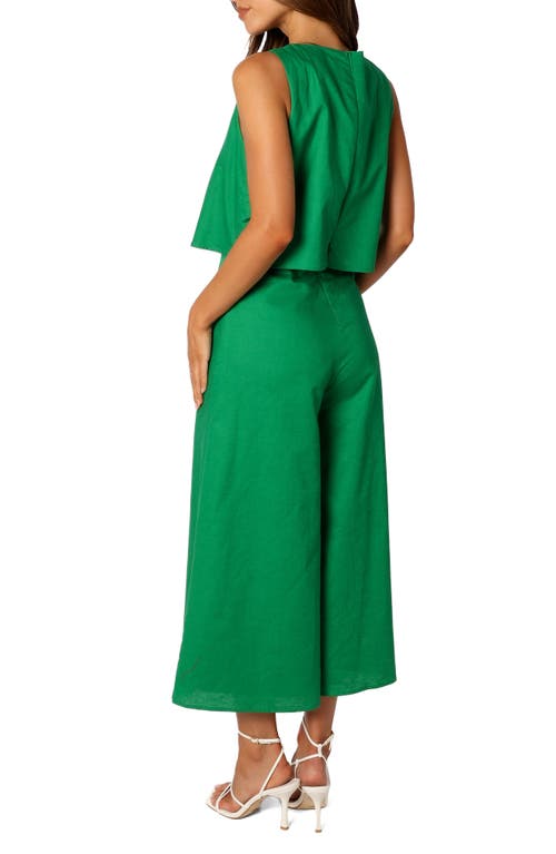 Petal And Pup Petal & Pup Sleeveless Popover Wide Leg Jumpsuit In Green