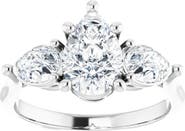 Bliss Diamond 2Ct TW Pear Shape Three Stone Diamond Engagement Ring in 14k Gold Lab Grown