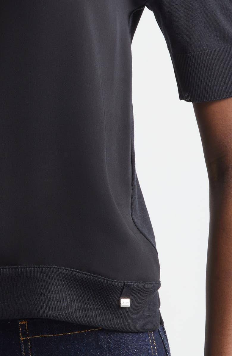 Herno Glam Knit Crewneck T-Shirt, Alternate, color, 9300 Black