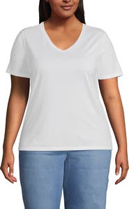 Lands' End Supima Cotton V-Neck T-Shirt