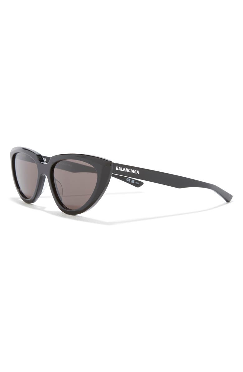Balenciaga 55mm Cat Eye Sunglasses, Alternate, color, Black Black Grey