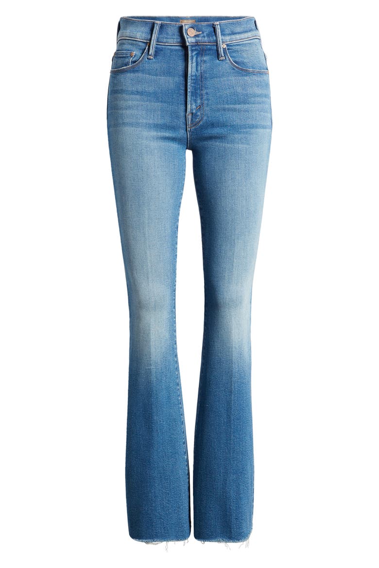 Frayed High Waist Flare Jeans, Alternate, color, MEET CUTE
