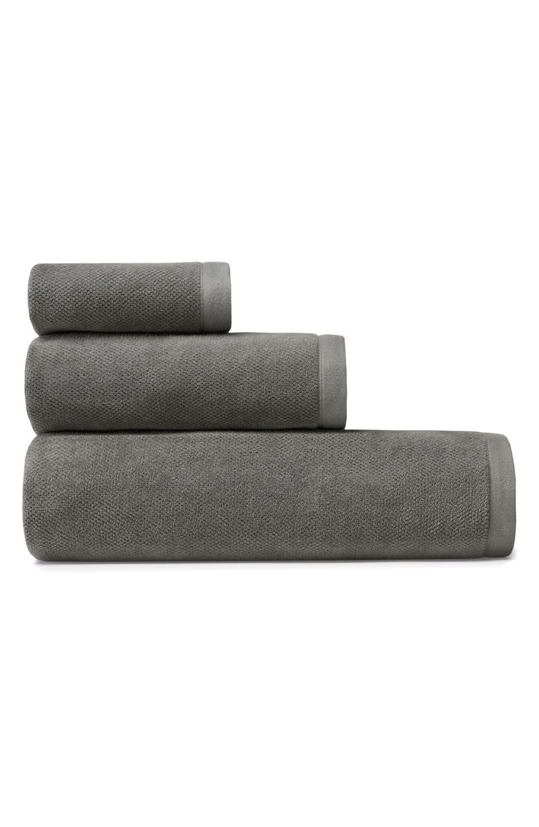 SFERRA Canedo Nuovo Combed Cotton Bath Towel, Alternate, color, Charcoal