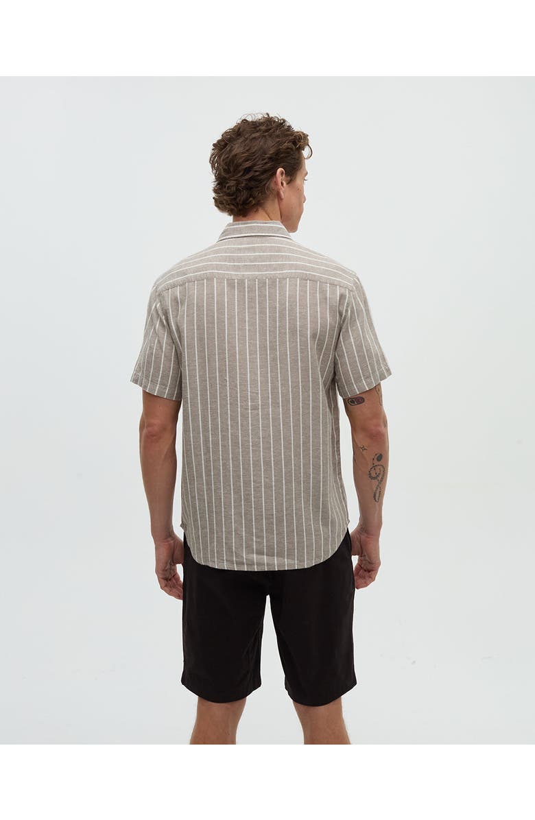tentree Dundas Shirt, Alternate, color, Clay/Wide Pinstripe