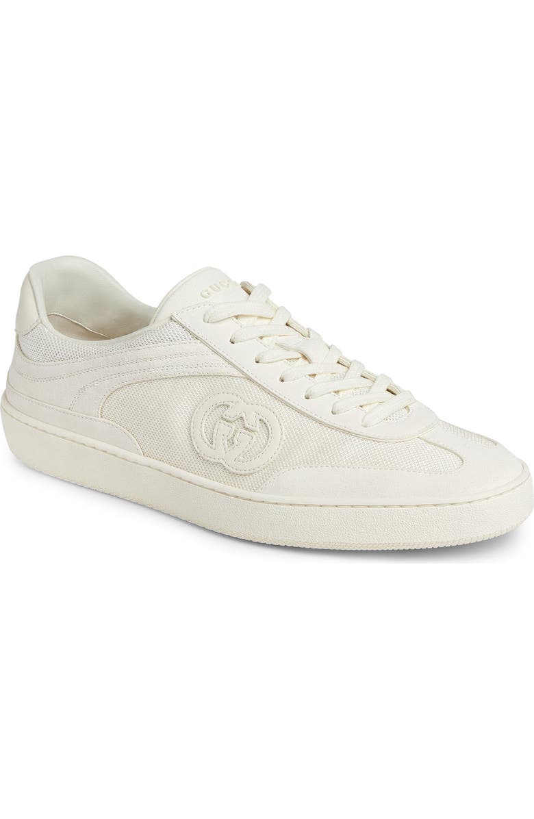 Gucci Interlocking-G Sneaker, Main, color, White Suede