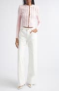 Balmain Loose Fit Denim Wide Leg Jeans