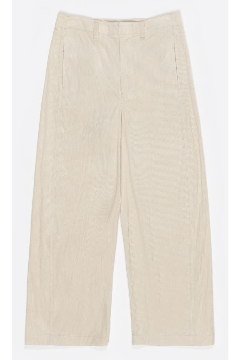 Lead Corduroy Barrel Leg Trousers, Alternate, color, IVORY