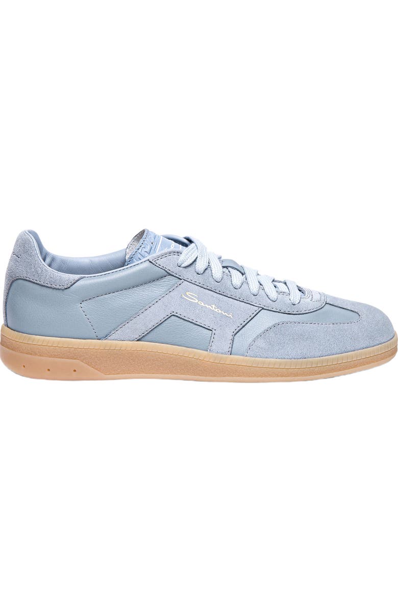 Santoni Women's DBS Oly sneaker, Alternate, color, Light Blue