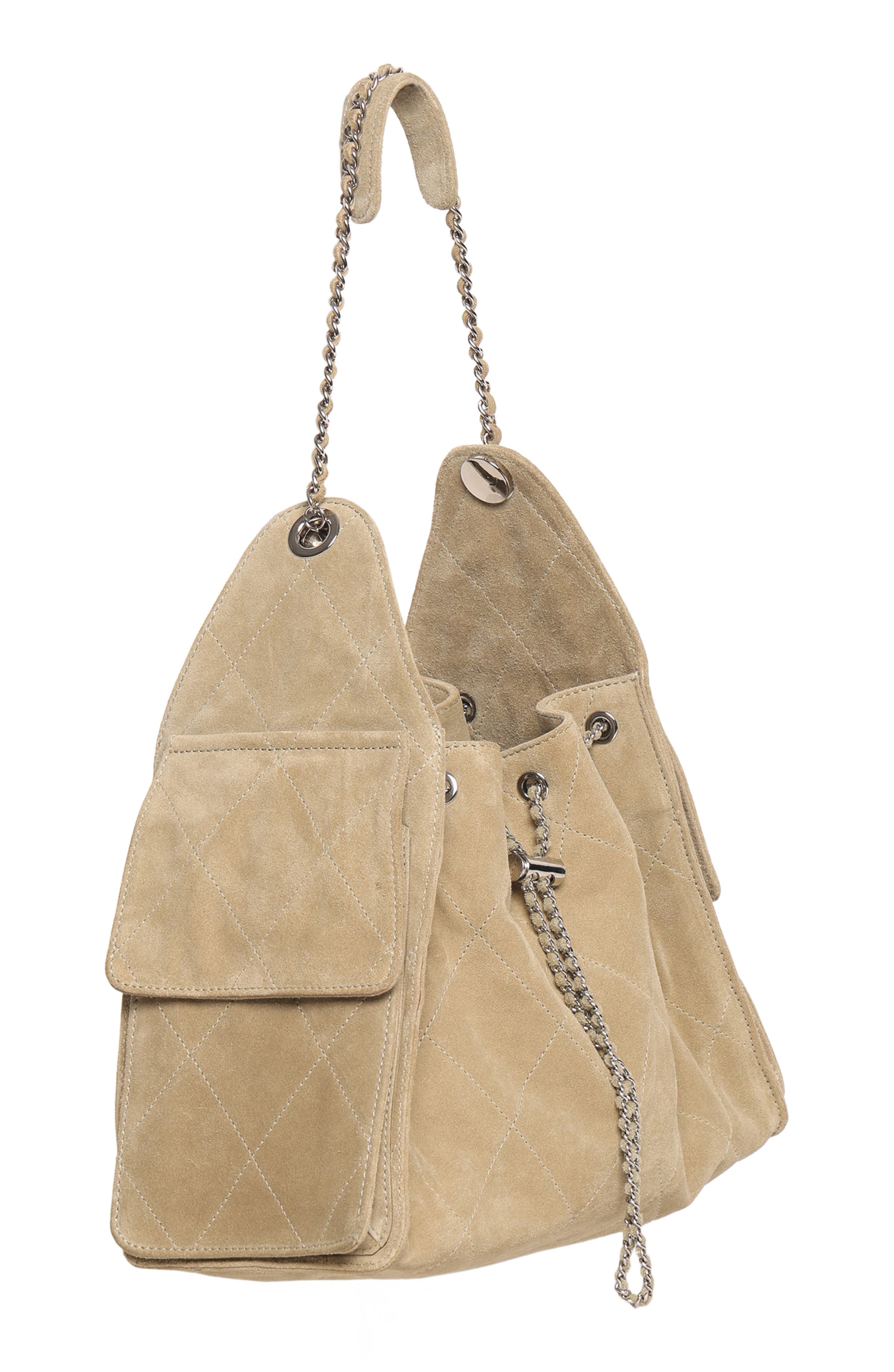 Valeria Quilted Leather Bucket Bag, Alternate, color, GINGER ROOT SUEDE