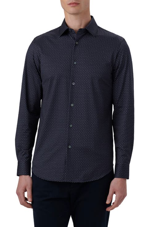 James OoohCotton® Geometric Print Button-Up Shirt